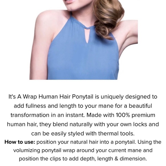 New Bellami Mochachino Brown 1C Faux Wrap Ponytail 20” Hair Extensions - Picture 9 of 10